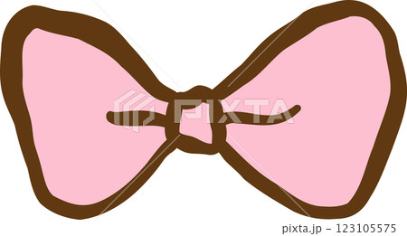Pink Bow Tie Hand Drawn 123105575