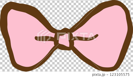 Pink Bow Tie Hand Drawn 123105575
