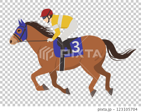 競馬のベクターイラスト 123105704