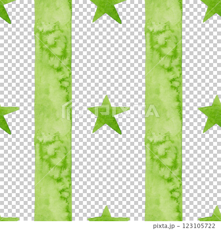 Striped with stars seamless pattern. Light green stripe. Christmas packaging. Perfect for festive textiles and other decor for February 23 or May 9 - Victory Day 123105722