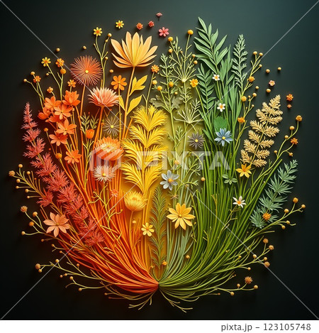 古来の治癒力を象徴する薬草の美学 古来の治癒力を象徴する薬草の美学 123105748