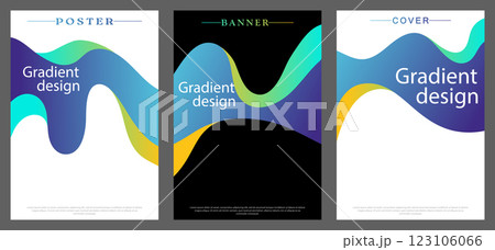 Abstract gradient design template. The idea of a colorful banner. A decorative element for decoration and creativity 123106066