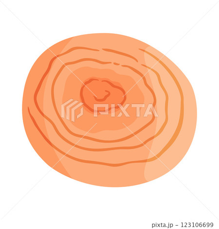 Saffron milk cap edible forest mushroom icon. Hand drawn trendy flat style 123106699