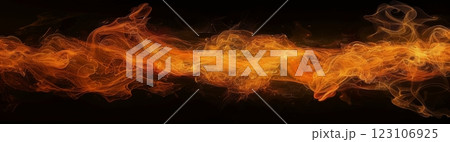 Vibrant flames swirl against a black background, their heat evoking energy and passion in a mesmerizing display 123106925