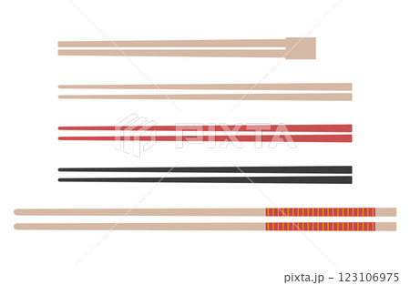 お箸のベクターイラスト さえばし 割り箸 123106975