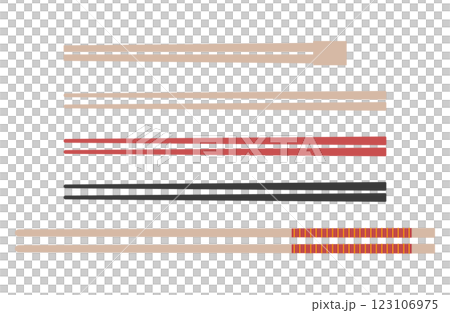 お箸のベクターイラスト さえばし 割り箸 123106975