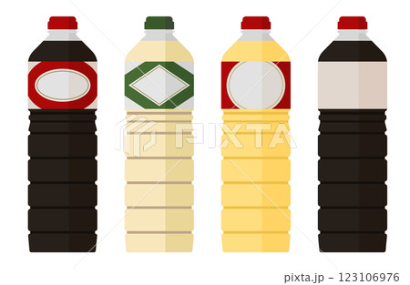 ペットボトル入り調味料のベクターイラスト 123106976