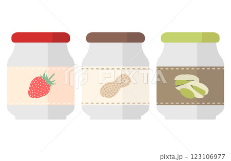瓶入りジャムのベクターイラスト 瓶入りジャムのベクターイラスト 123106977