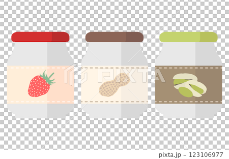 瓶入りジャムのベクターイラスト 瓶入りジャムのベクターイラスト 123106977