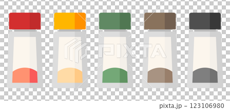 Vector illustration of bottled seasonings and spices 123106980