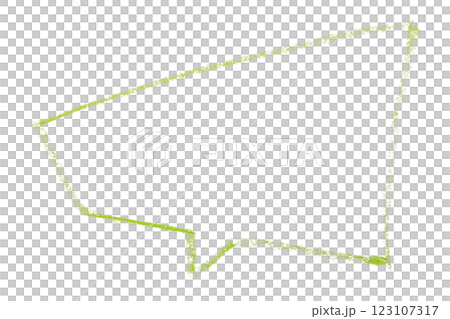 Separate green speech bubble on transparent background Separate green speech bubble on transparent background 123107317