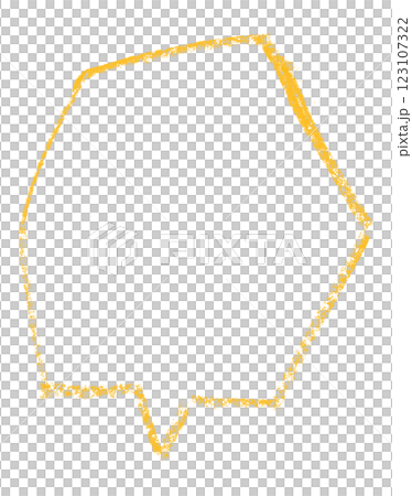 Separate yellow speech bubble on transparent background. 123107322