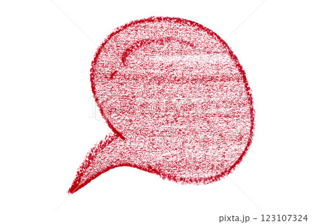 Separate red speech bubble on transparent background. 123107324