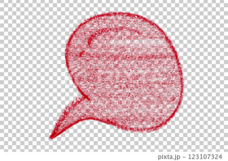 Separate red speech bubble on transparent background. 123107324