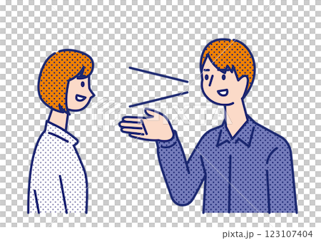 商務人士交談的插畫素材 123107404