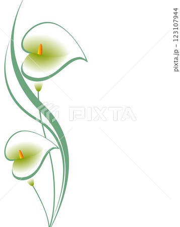 Floral background with calla lilies, design element. 123107944