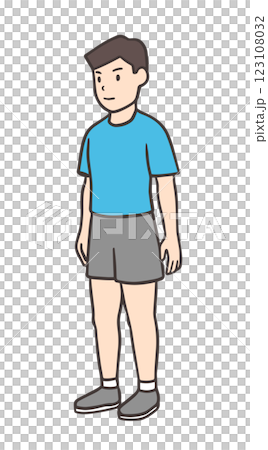 站立男人的全身 03，對角線構圖 123108032