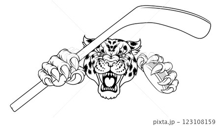 Jaguar Leopard Cheetah Panther Hockey Team Mascot 123108159