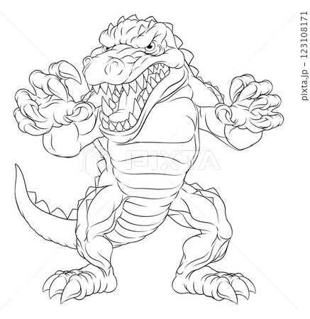 Crocodile Alligator Cartoon Lizard Dino Monster Crocodile Alligator Cartoon Lizard Dino Monster 123108171