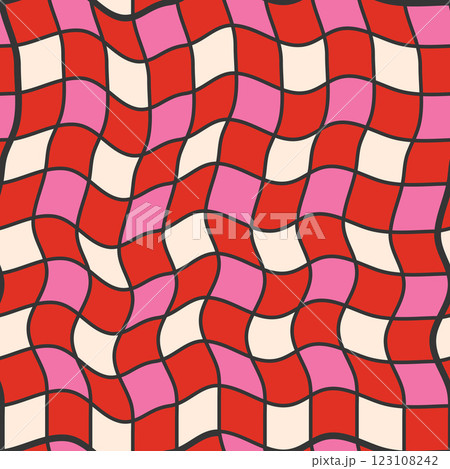 Retro geometrical checkered seamless pattern with colorful squares. Love Valentine's Day romantic background Retro geometrical checkered seamless pattern with colorful squares. Love Valentine's Day romantic background 123108242