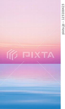 Serene Sunset Reflections on a Calm Sea 123108423