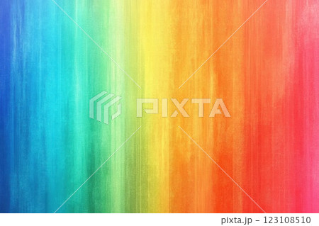 Abstract Rainbow Watercolor Background - Vibrant Colors & Textured Stripes 123108510