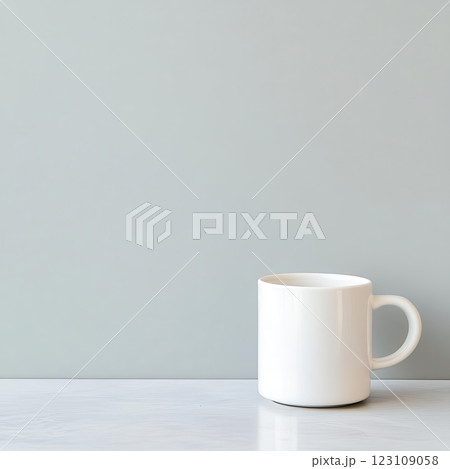 Minimalist coffee cup still life, neutral background, soft natural lighting, simple composition. Minimalist coffee cup still life, neutral background, soft natural lighting, simple composition. 123109058