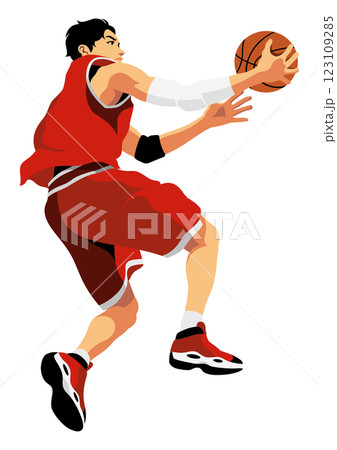 バスケットボール選手 123109285