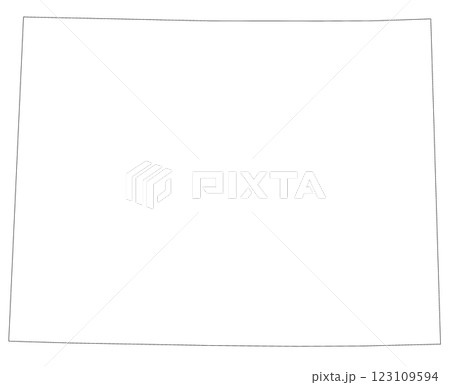 Wyoming map. High detailed illustration map - outline Wyoming State Map 123109594