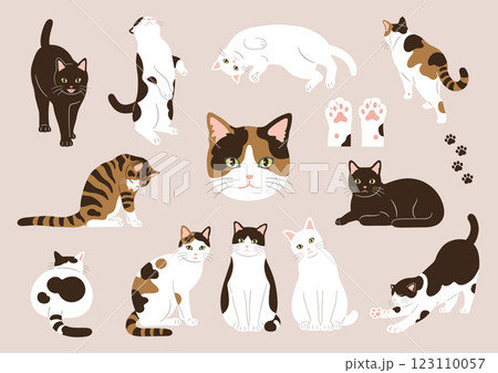 猫のイラスト素材セット 123110057