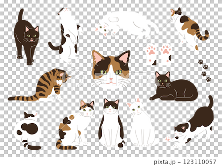 猫のイラスト素材セット 123110057