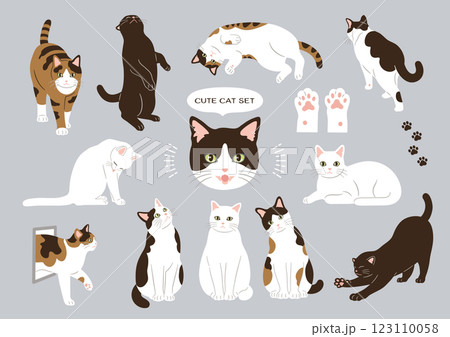猫のイラスト素材セット 123110058