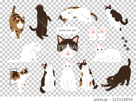 猫のイラスト素材セット 123110058