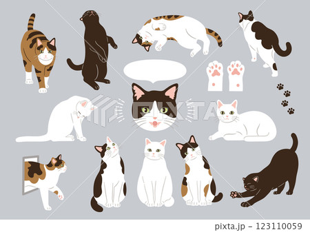 猫のイラスト素材セット 123110059