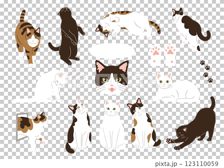 猫のイラスト素材セット 123110059
