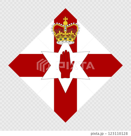 Northern Ireland rhombus flag. Vector illustration. 123110128