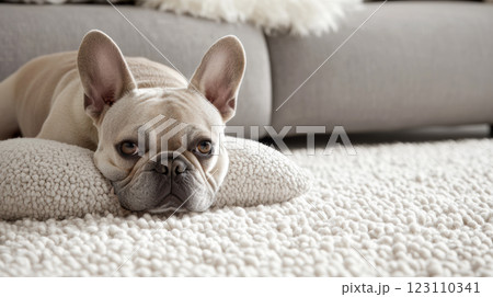 コチラを見つめる可愛いフレンチブルドッグ コチラを見つめる可愛いフレンチブルドッグ 123110341