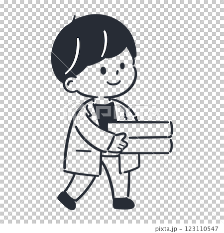 一名身穿白大褂的兒科醫生拿著兩本書 一名身穿白大褂的兒科醫生拿著兩本書 123110547