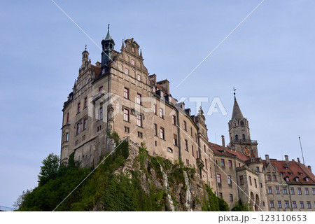 Majestic Sigmaringen Castle Perched on Rugged Cliff Above Tranquil Danube: Historic Hohenzollern Residence Showcases Medieval Architecture and Royal Collections in Picturesque Baden-Wurttemberg Majestic Sigmaringen Castle Perched on Rugged Cliff Above Tranquil Danube: Historic Hohenzollern Residence Showcases Medieval Architecture and Royal Collections in Picturesque Baden-Wurttemberg 123110653