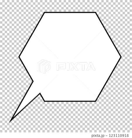 Simple speech bubble white background illustration material 123110918