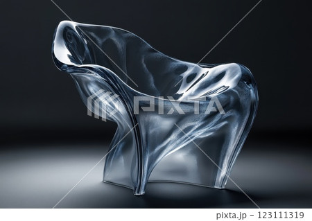 Innovative transparent chair design displayed...のイラスト素材 [123111319] - PIXTA