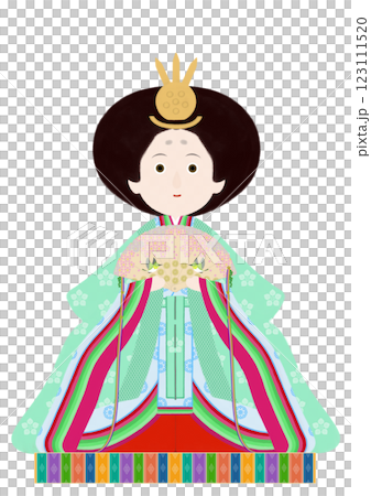 ひな祭りのイラスト_女雛 ひな祭りのイラスト_女雛 123111520