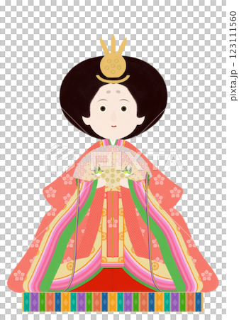 ひな祭りのイラスト_女雛 123111560