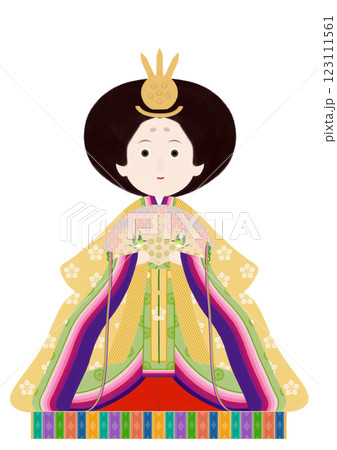 ひな祭りのイラスト_女雛 123111561