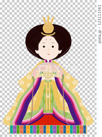 女兒節_女性玩偶插圖 123111561