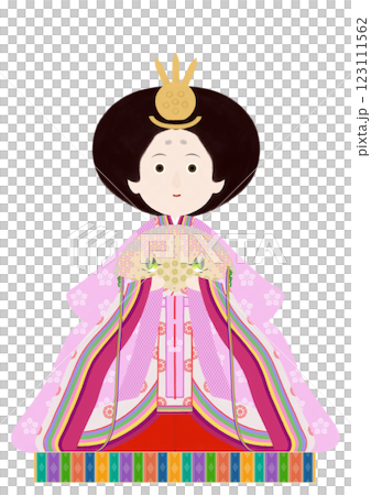 ひな祭りのイラスト_女雛 123111562