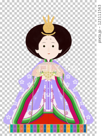 ひな祭りのイラスト_女雛 123111563