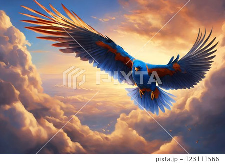 portrait of a blue bird 123111566