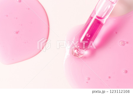 A sample of a moisturizing gel or serum for the skin. White background 123112108