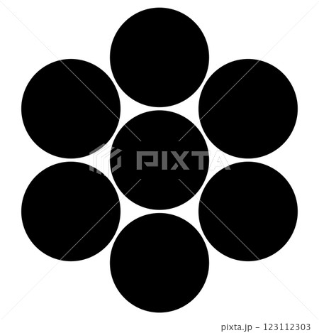 七曜と言います。星恂太郎、小坂雄吉、稲生光正、高山右近の家紋です。 123112303